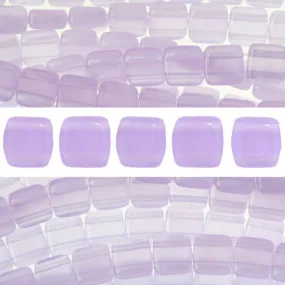 2 holes CzechMates tile bead milky alexandrite 6mm (50)