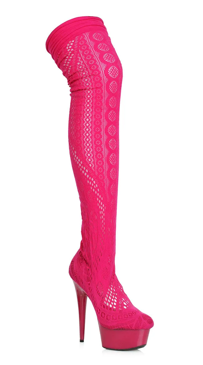 6 Inch Stocking Thigh High Stiletto Boot