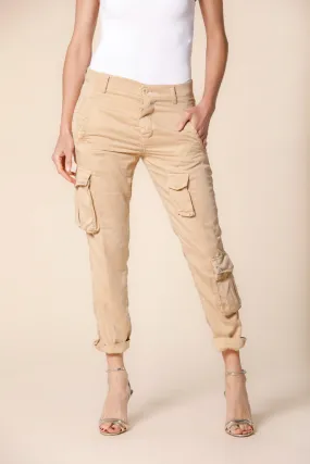 Asia Snake women's cargo pants in tencel with studs relaxed ①