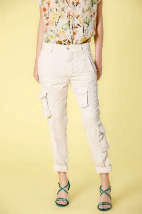 Asia Snake women's cargo pants in tencel with studs relaxed