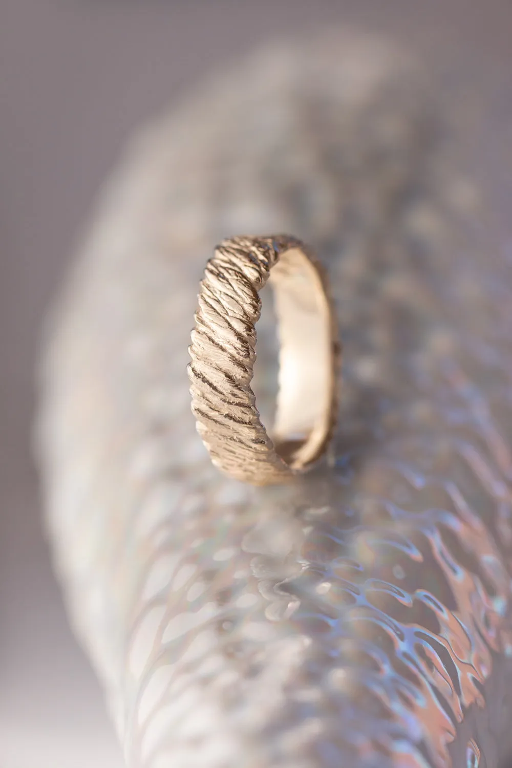 Bermuda Textures ~ Boat Rope Gold Ring