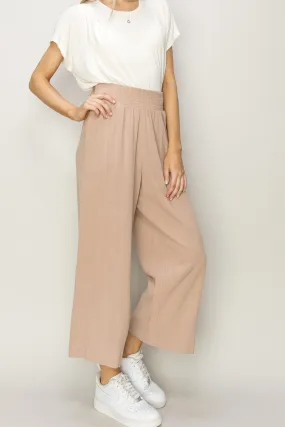 Black High Waisted Wide Leg Trousers