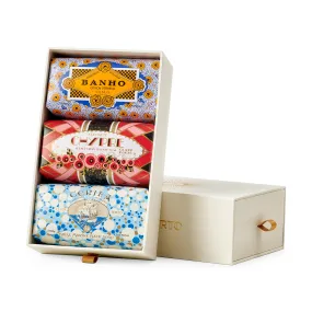 Claus Porto Art Deco Soap Gift Box - Set of 3 - Flower