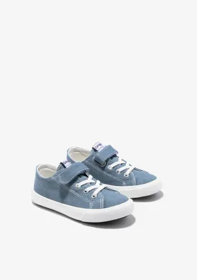 Denim canvas elastic laces sneaker