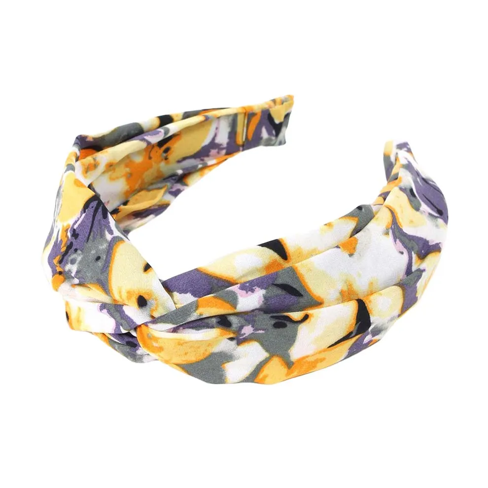 Flower Patterned Twisted Headband