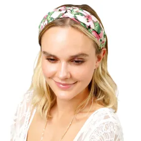 Flower Patterned Twisted Headband