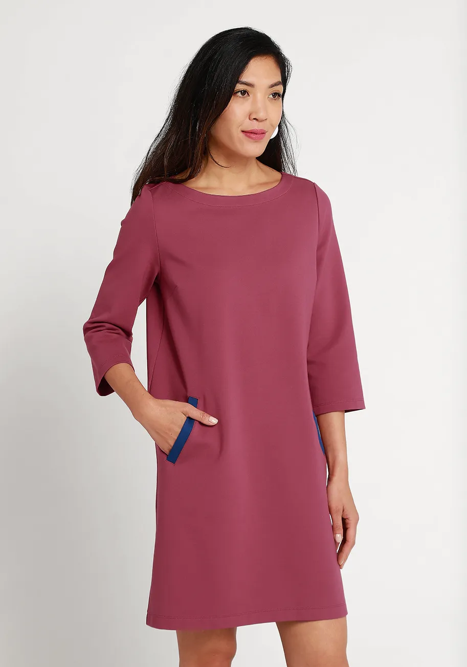 Half-Day Shift Dress (Mauve)