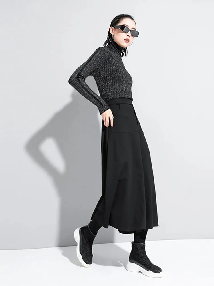 HEYFANCYSTYLE Signature Elastic Waist Wide Leg Trousers