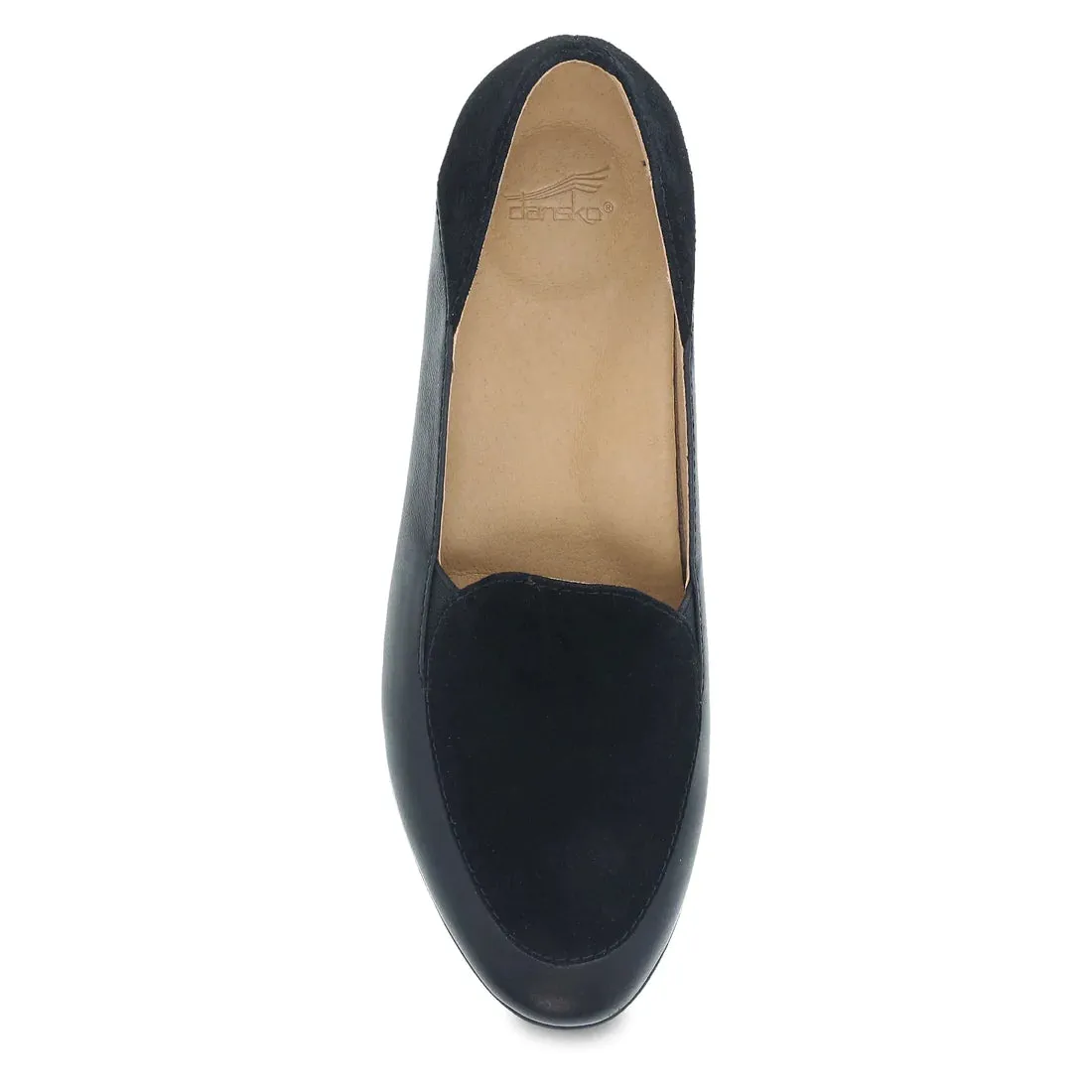 Lace Leather Moc Loafer in Glazed Black