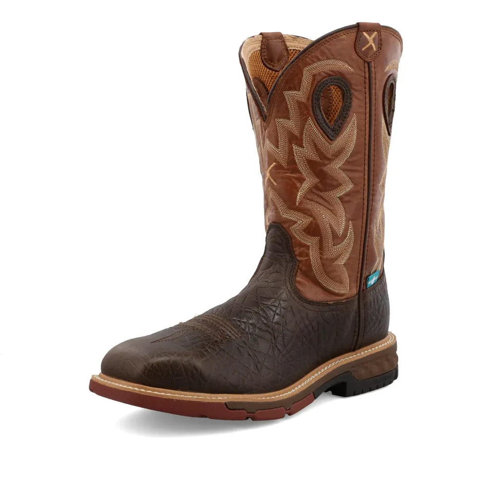 Twisted X Men's 12" SAFETY Toe WESTERN WP : MXBAW02